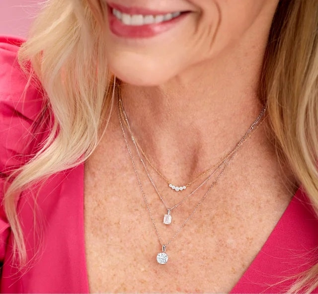 14K White 1 1/4 CT Lab-Grown Diamond 18" Necklace