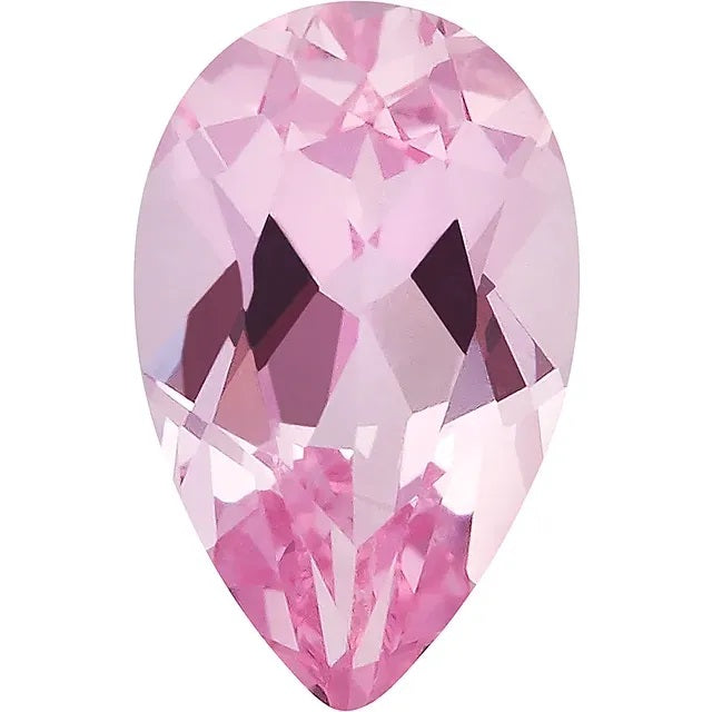 Pink Pear Sapphire and Diamond Halo pendant