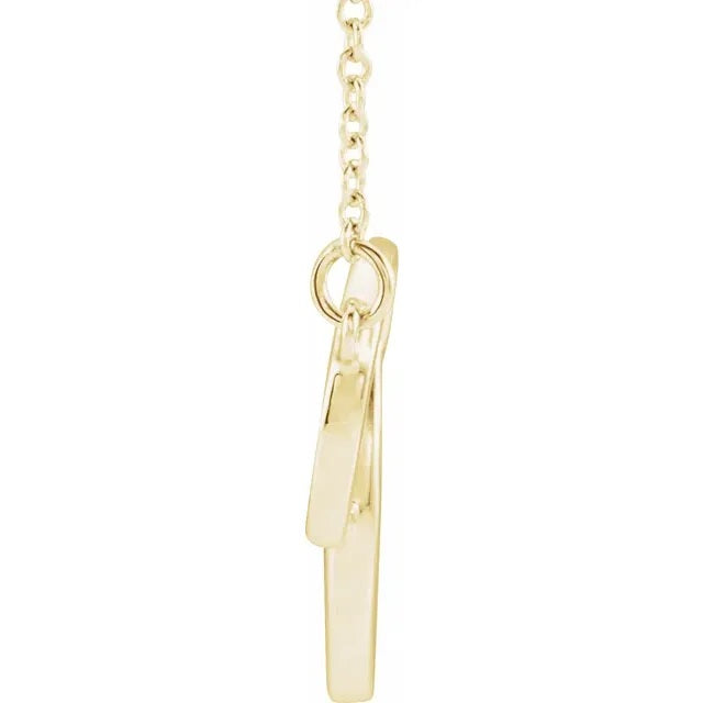 14K Yellow Interlocking Circle Necklace