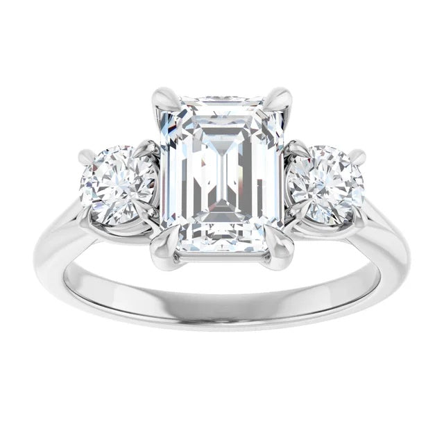 Radiant cut 2 1/3 carat Platinum diamond engagement ring