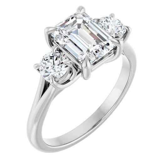 Radiant cut 2 1/3 carat Platinum diamond engagement ring