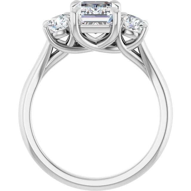 Radiant cut 2 1/3 carat Platinum diamond engagement ring