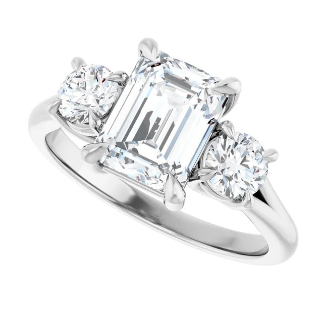 Radiant cut 2 1/3 carat Platinum diamond engagement ring