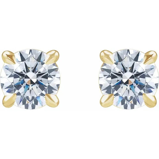 1 CTW Lab-Grown Diamond 4-Prong Claw Cocktail Style Stud Earrings