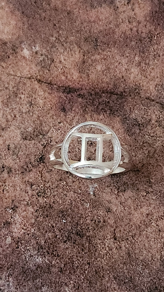 Gemini Zodiac ring