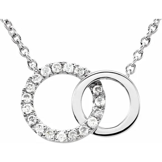 Interlocking circle Diamond Necklace